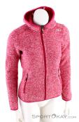CMP Strickfleece Fix Hood Mädchen Outdoorsweater, , Rot, , Mädchen, 0006-10283, 5637640523, , N2-02.jpg