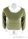 Super Natural Slash Neck Womens Sweater, Super Natural, Green, , Female, 0208-10072, 5637657074, 6934258953556, N3-03.jpg