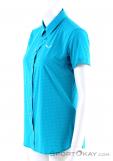 Salewa Puez Minicheck Dryton SS Womens Outdoor Shirt, Salewa, Modrá, , Ženy, 0032-10517, 5637677154, 4053865972698, N1-06.jpg