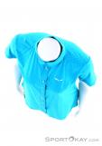 Salewa Puez Minicheck Dryton SS Womens Outdoor Shirt, Salewa, Bleu, , Femmes, 0032-10517, 5637677154, 4053865972698, N4-04.jpg