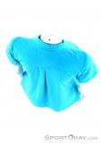 Salewa Puez Minicheck Dryton SS Womens Outdoor Shirt, Salewa, Bleu, , Femmes, 0032-10517, 5637677154, 4053865972698, N4-14.jpg