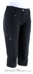 Salomon Wayfarer Capri Womens Outdoor Pants, , Black, , Female, 0018-10988, 5637682328, , N1-01.jpg