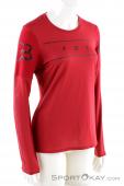 Fox Flexair LS Jersey Womens Biking Shirt, Fox, Red, , Female, 0236-10220, 5637685333, 191972171239, N1-01.jpg