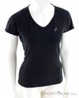 Asics V-Neck Top Womens T-Shirt, , Black, , Female, 0103-10306, 5637693124, , N2-02.jpg