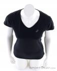 Asics V-Neck Top Womens T-Shirt, , Black, , Female, 0103-10306, 5637693124, , N3-03.jpg