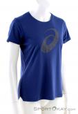 Asics Silver Graphic SS Womens T-Shirt, Asics, Bleu, , Femmes, 0103-10307, 5637693134, 4550214346075, N1-01.jpg
