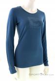 Ortovox Fleece 185 Merino Contrast LS Womens FunctionalShirt, , Bleu, , Femmes, 0016-10940, 5637719245, , N1-01.jpg