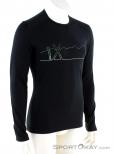 Icebreaker 200 Oasis LS Crewe Single Mens Functional Shirt, , Black, , Male, 0011-10308, 5637722206, , N1-01.jpg