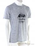 Super Natural Graphic Tee Mountain Print Mens T-Shirt, Super Natural, Sivá, , Muži, 0208-10110, 5637737498, 6941454891292, N1-01.jpg