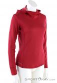 Salomon Agile LS Hoodie Womens Sweater, Salomon, Červená, , Ženy, 0018-11102, 5637739466, 193128044886, N1-01.jpg