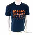 Salewa Puez Hybrid 2 Dry SS Mens T-Shirt, Salewa, Blue, , Male, 0032-10769, 5637754150, 4053866101844, N2-02.jpg