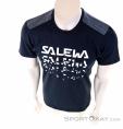 Salewa Puez Hybrid 2 Dry SS Mens T-Shirt, Salewa, Gris, , Hommes, 0032-10769, 5637754151, 4053866101677, N3-03.jpg