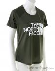 The North Face Graphic Play Hard Womens T-Shirt, The North Face, Verde oliva oscuro, , Mujer, 0205-10353, 5637765083, 194112090407, N1-01.jpg