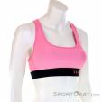 Under Armour Mid Crossback Womens Sports Bra, Under Armour, Rosa subido, , Mujer, 0001-10481, 5637779091, 193444581614, N1-01.jpg