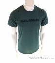 Salomon Agile Graphic Tee Mens T-Shirt, Salomon, Olive-Dark Green, , Male, 0018-11254, 5637793547, 193128053932, N2-02.jpg