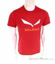 Salewa Solidlogo Dry SS Mens T-Shirt, , Rouge, , Hommes, 0032-10816, 5637795065, , N2-02.jpg