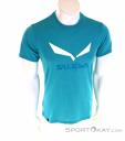 Salewa Solidlogo Dry SS Mens T-Shirt, , Turquoise, , Male, 0032-10816, 5637795069, , N2-02.jpg