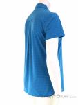 Salewa Puez Minicheck Dryton SS Womens Outdoor Shirt, , Bleu, , Femmes, 0032-10817, 5637795075, , N1-16.jpg