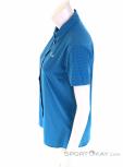 Salewa Puez Minicheck Dryton SS Womens Outdoor Shirt, , Bleu, , Femmes, 0032-10817, 5637795075, , N2-07.jpg