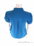 Salewa Puez Minicheck Dryton SS Womens Outdoor Shirt, , Bleu, , Femmes, 0032-10817, 5637795075, , N3-13.jpg