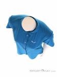 Salewa Puez Minicheck Dryton SS Womens Outdoor Shirt, , Bleu, , Femmes, 0032-10817, 5637795075, , N4-04.jpg