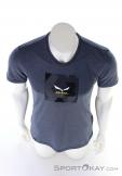 Salewa Camou Box Dry Mens T-Shirt, , Bleu, , Hommes, 0032-10851, 5637797352, , N3-03.jpg