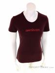 Ortovox 185 Merino 1st Logo TS Womens T-Shirt, Ortovox, Rouge, , Femmes, 0016-11131, 5637800062, 4251422559430, N2-02.jpg