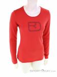 Ortovox Merino Pixel Logo LS Womens Shirt, Ortovox, Red, , Female, 0016-11132, 5637800127, 4251422558884, N2-02.jpg