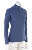 Löffler Pulli Basic Thermo-Velours HZ Women Sweater, , Blue, , Female, 0008-10781, 5637800850, , N1-01.jpg