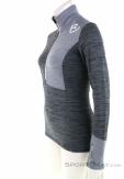 Ortovox Fleece Light Zip Neck Womens Sweater, Ortovox, Gris, , Femmes, 0016-11174, 5637822466, 4251422561969, N1-06.jpg
