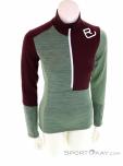 Ortovox Fleece Light Zip Neck Womens Sweater, , Green, , Female, 0016-11174, 5637822471, , N2-02.jpg