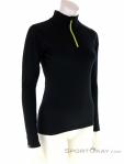 Ortovox 145 Ultra Zip Neck Womens Functional Shirt, Ortovox, Black, , Female, 0016-11206, 5637850971, 4250875284531, N1-01.jpg