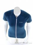 Löffler Pure Full Zip SS Mujer Camiseta para ciclista, Löffler, Azul, , Mujer, 0008-10858, 5637856846, 9006063753120, N3-03.jpg
