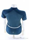 Löffler Pure Full Zip SS Mujer Camiseta para ciclista, Löffler, Azul, , Mujer, 0008-10858, 5637856846, 9006063753120, N3-13.jpg
