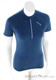 Löffler Merino Half Zip SS Femmes T-shirt de vélo, Löffler, Bleu, , Femmes, 0008-10860, 5637856867, 9006063783639, N2-02.jpg