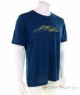 Löffler Printshirt Merino Tencel Mens T-Shirt, , Blue, , Male, 0008-10906, 5637890390, , N1-01.jpg