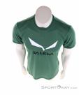 Salewa Solidlogo Dry Mens T-Shirt, , Green, , Male, 0032-10931, 5637892610, , N3-03.jpg