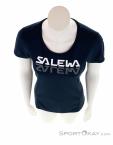 Salewa Graphic Dry Womens T-Shirt, Salewa, Bleu, , Femmes, 0032-11024, 5637893020, 4053866241175, N3-03.jpg