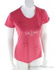 Salewa Geometric S/S Tee Mujer T-Shirt, Salewa, Rosa subido, , Mujer, 0032-10829, 5637893080, 0, N2-02.jpg