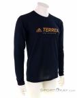 adidas Terrex TX Trail LS Mens Shirt, adidas Terrex, Bleu foncé, , Hommes, 0002-11701, 5637899542, 4064054080582, N1-01.jpg