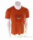 Salewa Printed Box Dry Mens T-Shirt, , Orange, , Male, 0032-11056, 5637900990, , N2-02.jpg