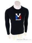 Millet Trilogy Logo Wool TS Mens Functional Shirt, Millet, Black, , Male, 0316-10187, 5637902336, 3515729948672, N2-02.jpg