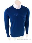 Ortovox 185 Merino Logo Spray Mens Shirt, Ortovox, Blue, , Male, 0016-11340, 5637909309, 4251422584890, N2-02.jpg