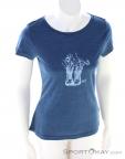 Super Natural Blooming Boots Womens T-Shirt, , Bleu foncé, , Femmes, 0208-10148, 5637910179, , N2-02.jpg
