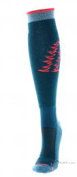 Ortovox Freeride Long Womens Ski Socks, Ortovox, Turquoise, , Female, 0016-11362, 5637921542, 4251422592185, N1-06.jpg