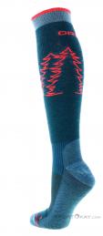 Ortovox Freeride Long Womens Ski Socks, Ortovox, Turquoise, , Femmes, 0016-11362, 5637921542, 4251422592185, N1-11.jpg