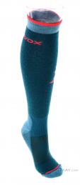 Ortovox Freeride Long Womens Ski Socks, Ortovox, Turquoise, , Femmes, 0016-11362, 5637921542, 4251422592185, N2-02.jpg