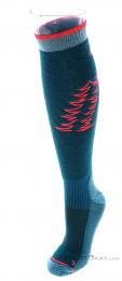 Ortovox Freeride Long Womens Ski Socks, Ortovox, Turquoise, , Femmes, 0016-11362, 5637921542, 4251422592185, N2-07.jpg
