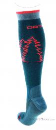 Ortovox Freeride Long Womens Ski Socks, Ortovox, Turquoise, , Femmes, 0016-11362, 5637921542, 4251422592185, N2-12.jpg