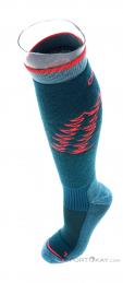 Ortovox Freeride Long Womens Ski Socks, Ortovox, Turquoise, , Femmes, 0016-11362, 5637921542, 4251422592185, N3-08.jpg